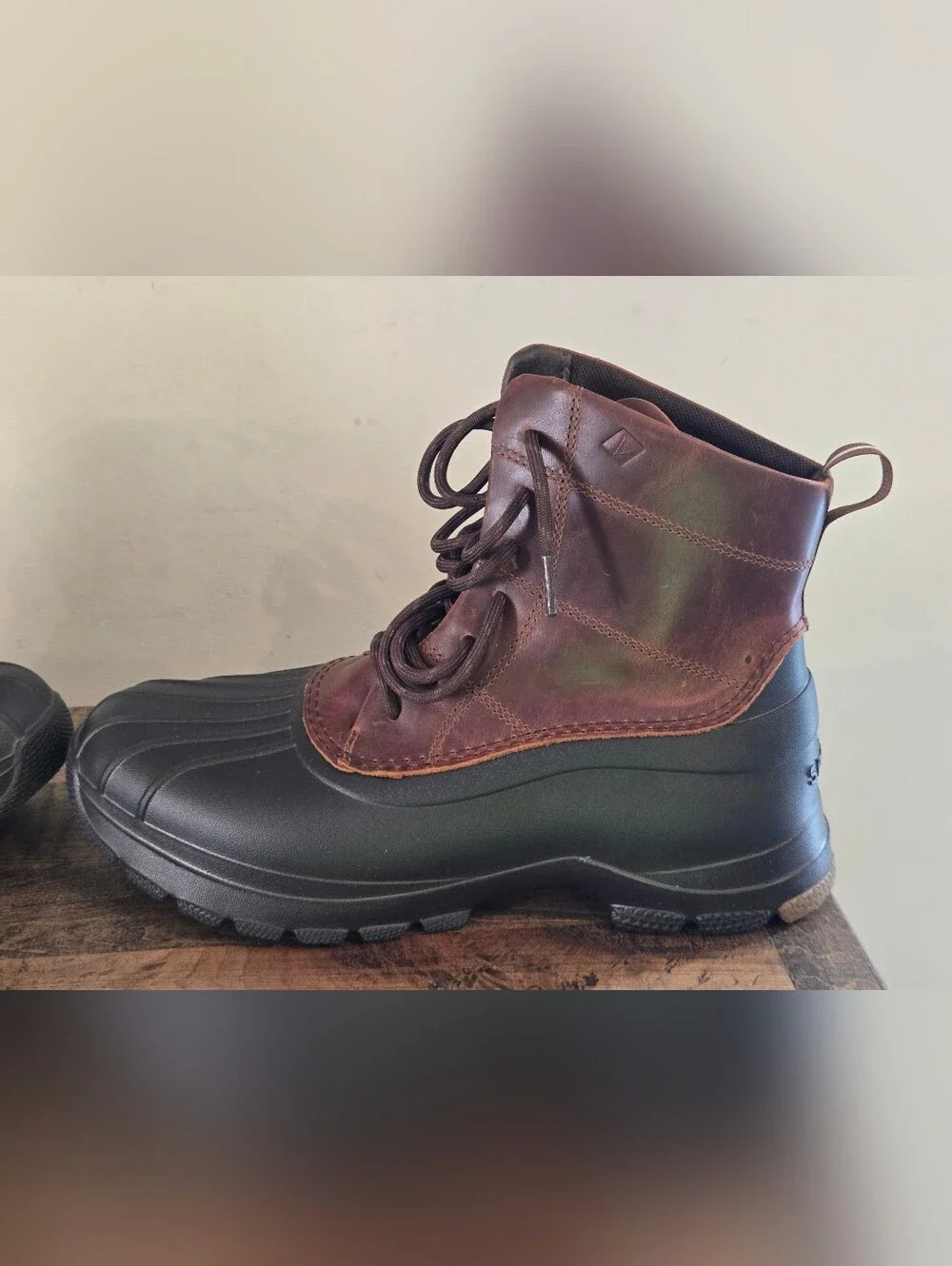 Sperry Duck Float Lace-Up Boots, Brown men size 8